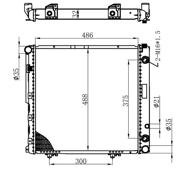 SU RADYATÖRÜ (BRAZİNG)(AT)(BME006) MERCEDES E 200/230 W124 84-