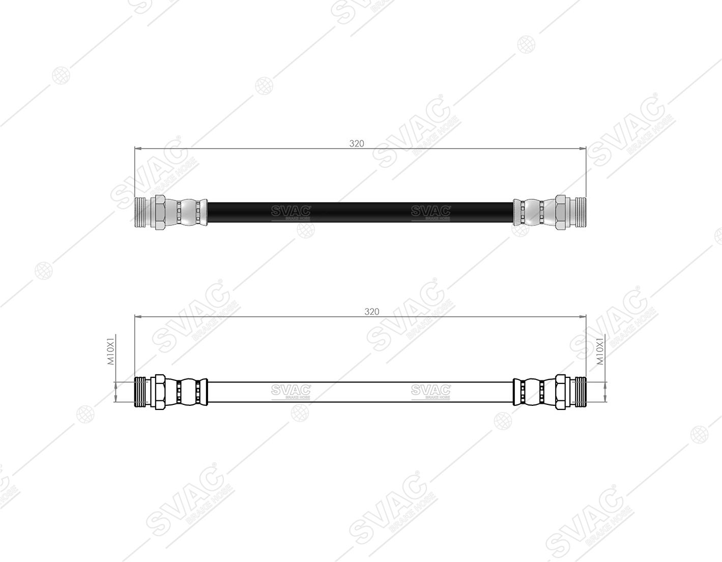 FREN HORTUMU (ÖN) MITSUBISHI 3000 GT 90-99 / ECLIPSE II 91-99 / GALANT IV 88-92 / L200 96-07 / L300 III 90-04 / PAJERO SPORT 02- / DAIHATSU HIJET 92-98 (II NOLU)