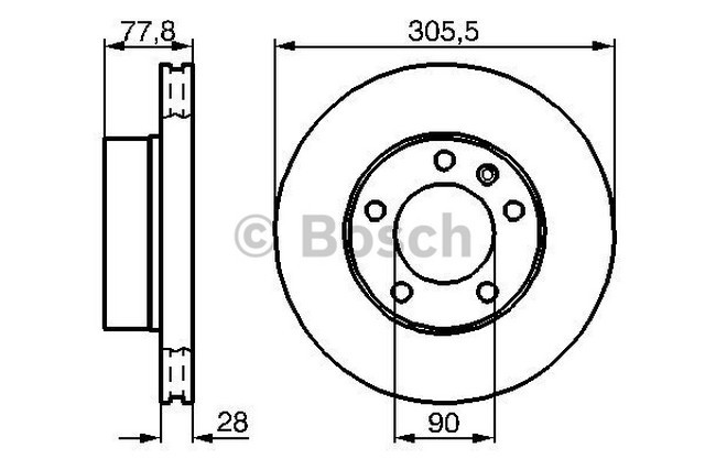 FREN DİSKİ (ÖN)(305,5MM) RENAULT MASTER II 01- / OPEL MOVANO A 00- / NISSAN INTERSTAR 02-