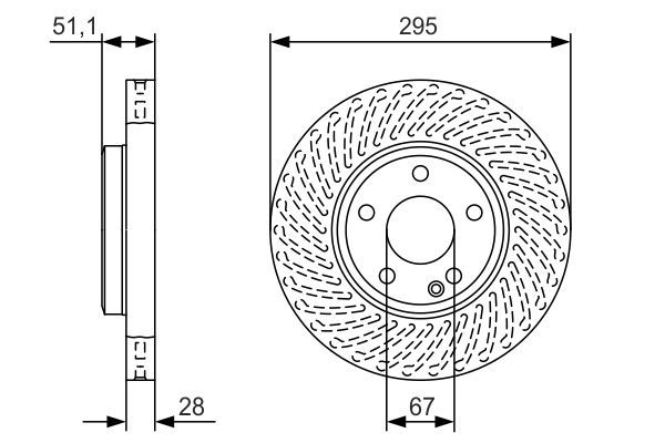 FREN DİSKİ (ARKA)(295MM) MB A-SERISI A 220 4-matic 14-18 / CLA Coupe CLA 220 CDI / d 14-19