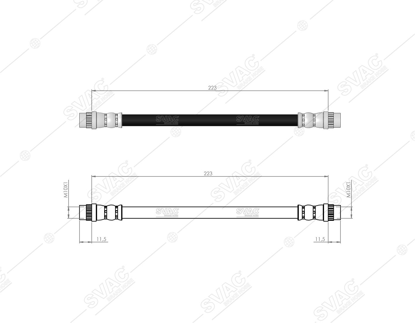 FREN HORTUMU (ARKA) RENAULT TRAFIC II 01- / TRAFIC III 14- / PEUGEOT 206 CC 00-07 / 206 00-09 / OPEL VIVARO A 01- / NISSAN NV300 16- / PRIMASTAR 02-