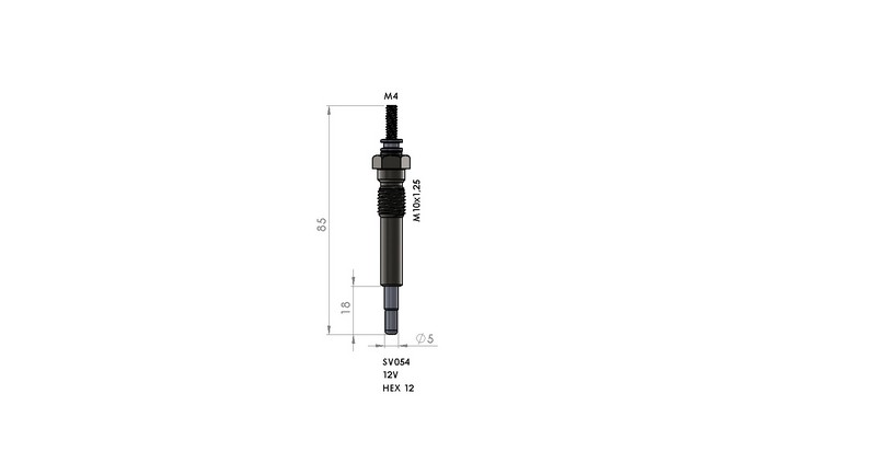 KIZDIRMA BUJİSİ (12,0V) ISUZU GEMİNİ / MIDI 2.0 TD / OPEL ASTRA / CORSA / KADETTI 1.7TD