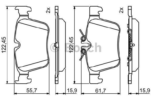 DİSK BALATA (ARKA) MB C SERİSİ (205 KASA)