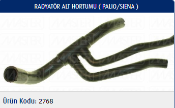 RADYATÖR ALT HORTUMU FIAT PALIO 1.2 8V 97-02 / SIENA 1.2 8V 97-02