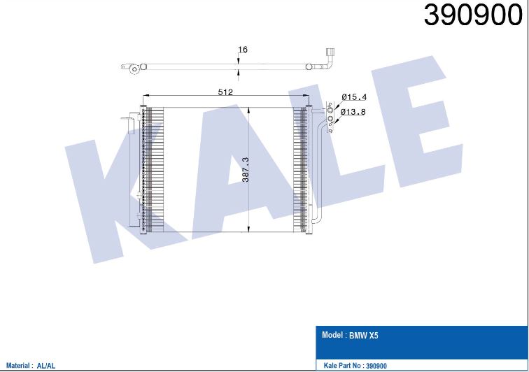 KLİMA RADYATÖRÜ (BRAZING)(KURUTUCULU) BMW X5 (E53) 3.0D 3.0İ 4.4İ 4.6İS 4.8İS 00-06