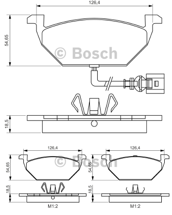 DİSK BALATA (ÖN) VW GOLF V 1.4 16V-1.6 FSI-1.9 TDI