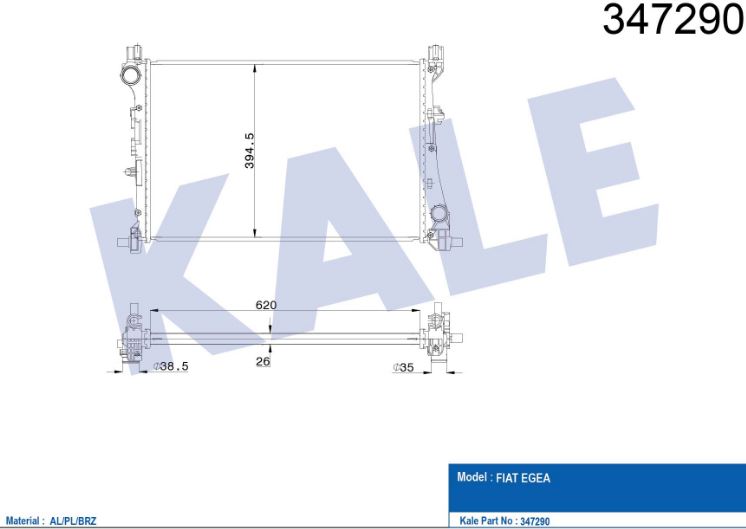 SU RADYATÖRÜ (BRAZING)(AT/MT) FIAT EGEA