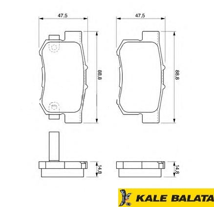 DİSK BALATA (ARKA) HONDA CIVIC 01-05/CR-V 2,0 02-06