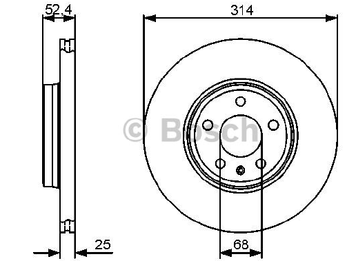 FREN DİSKİ (ÖN)(314MM) AUDI A4 1.8 TFSI-2.0 TDI-2.7 TDI-3