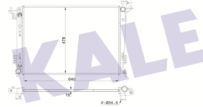 SU RADYATÖRÜ (BRAZING)(AT) HYUNDAI IX35-KIA SPORTAGE 1.6I-2.0I 10-  AL/PL/BRZ