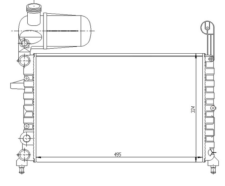 SU RADYATÖRÜ (MEKANİK)(MT)(MFI153) FİAT TEMPRA TİPO BİDONLU