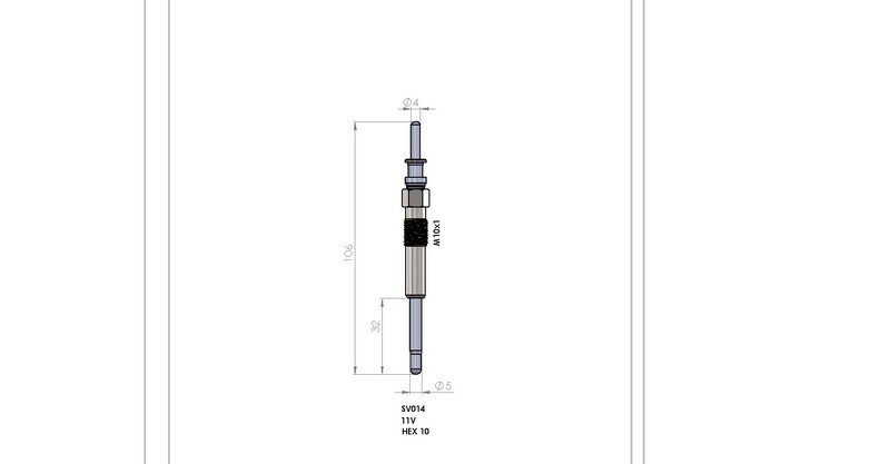 KIZDIRMA BUJİSİ (11,0V) BMW 318D / 320D / 520D / 530D / 730D / X5 3.0D / OPEL OMEGA 2.5 DTI