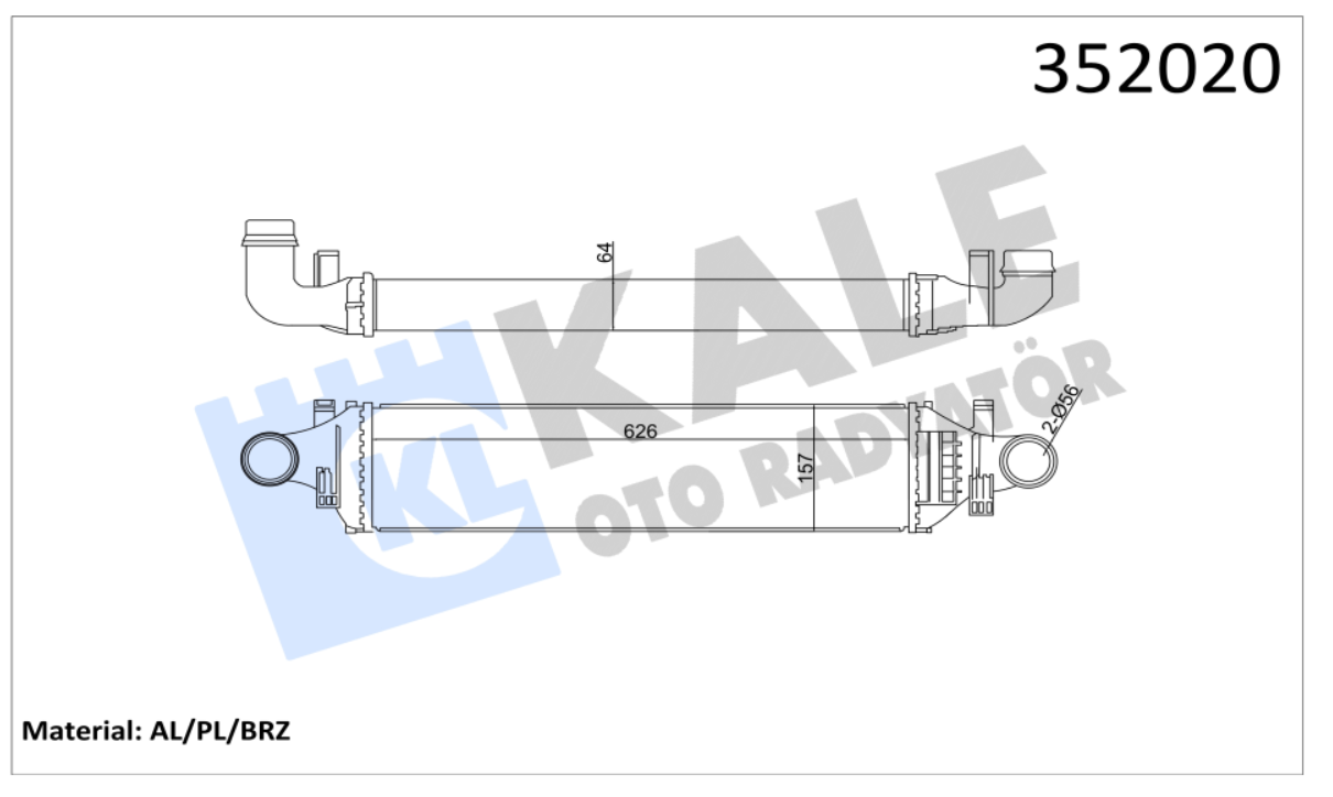 INTERCOOLER (BRAZING) M.BENZ (A-CLASS) W176 A220/250 160-220CDI 12- / (B-CLASS) W246, W242 B220/250 160-220CDI 11-