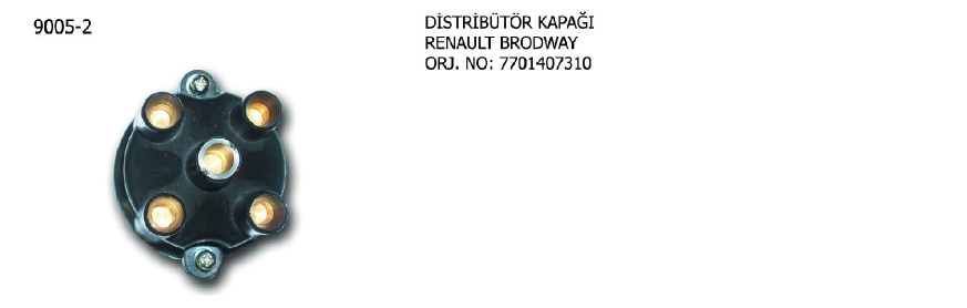 DİSTRİBÜTÖR KAPAĞI RENAULT R11 / R18 / R19 / R21 / R25 89-95 / CLIO 96-96 / ESPACE 91-96 / TRAFIC 89-91 / VOLVO 340 360 83-86 / CITROEN BX 88-93 / CX I 76-80 / FIAT 124 68-72 / 128 72-81