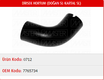 DİRSEK HORTUM FIAT DOĞAN / ŞAHİN / KARTAL