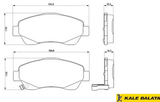 DİSK BALATA (ÖN) TOYOTA COROLLA VERSO 04-09 / AVENSIS 03-