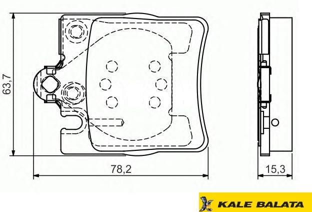 DİSK BALATA (ARKA) M.BENZ C-SERİSİ (W203-S203) 00- / CLK (C209) 05- / E-SERİSİ (W210) 96- / SLK (R171) 05-