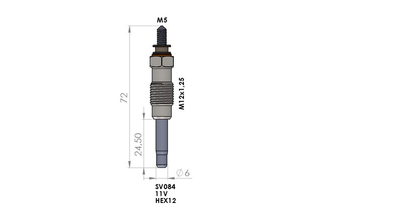 KIZDIRMA BUJİSİ (11,0V) PEUGEOT J9