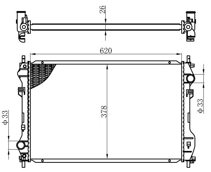 SU RADYATÖRÜ (BRAZİNG)(MT)(BFR016) FORD TRANSİT 2.4D 00-