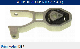 MOTOR TAKOZU FIAT G.PUNTO 1.2-1.4 8V