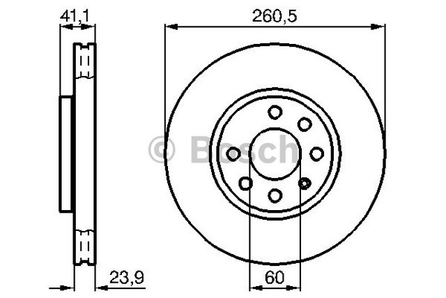 FREN DİSKİ (ÖN)(260,6MM) OPEL COMBO 05- / CORSA C 00- / MERIVA A 04- / TIGRA 04-