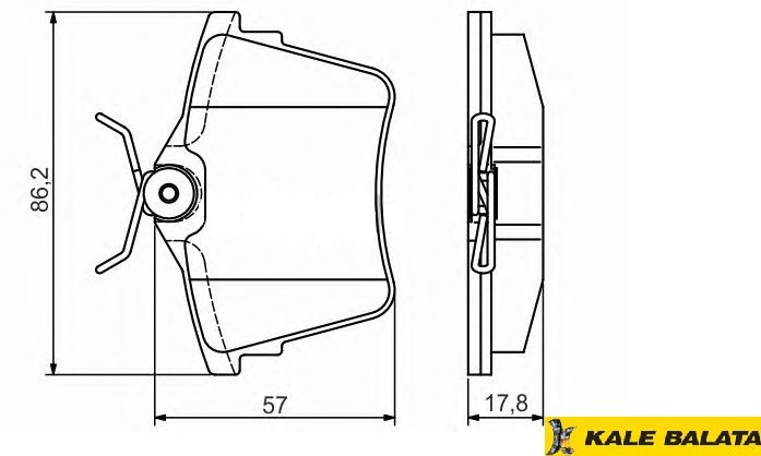 DİSK BALATA (ARKA) PEUGEOT 407 04- /CITROEN C5 08-