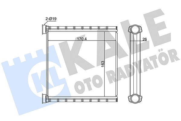 KALORİFER RADYATÖRÜ (BRAZİNG)(26MM) VW CRAFTER 2.0TDI 18- BORUSUZ