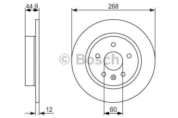 FREN DİSKİ (ARKA)(268MM) OPEL ASTRA J 1.3 CDTI-1.4-1.6