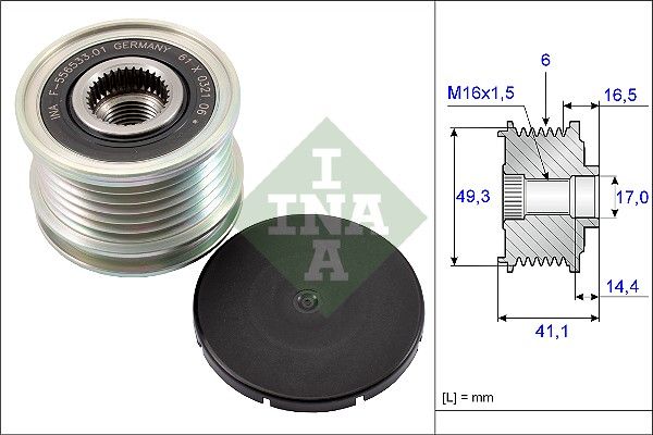 ALTERNATÖR KASNAĞI (6 KANAL) PEUGEOT 2008 / 207 / 208 / 3008 / 308 / 5008 / 508 / PARTNER TEPEE / CITROEN BERLINGO / C3 / C4 / C5