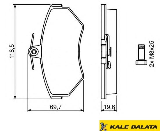 DİSK BALATA (ÖN) VW GOLF III / POLO CLASSIC/IBIZA III