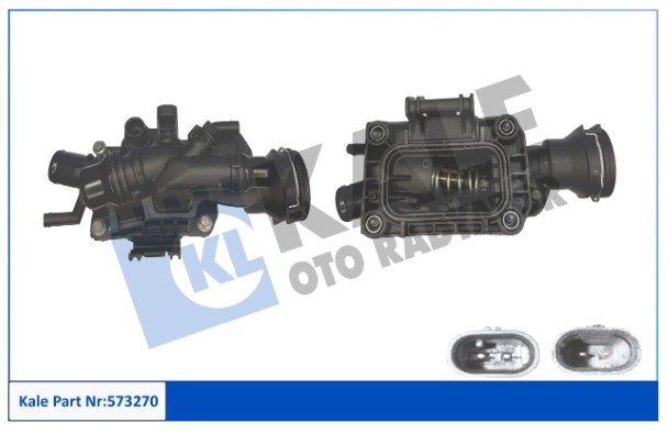 TERMOSTAT FIAT 500 / PANDA - FORD KA / KA+ III - LANCIA YPSILON  (88 °C) ALÜMİNYUM GÖVDELİ KOMPLE