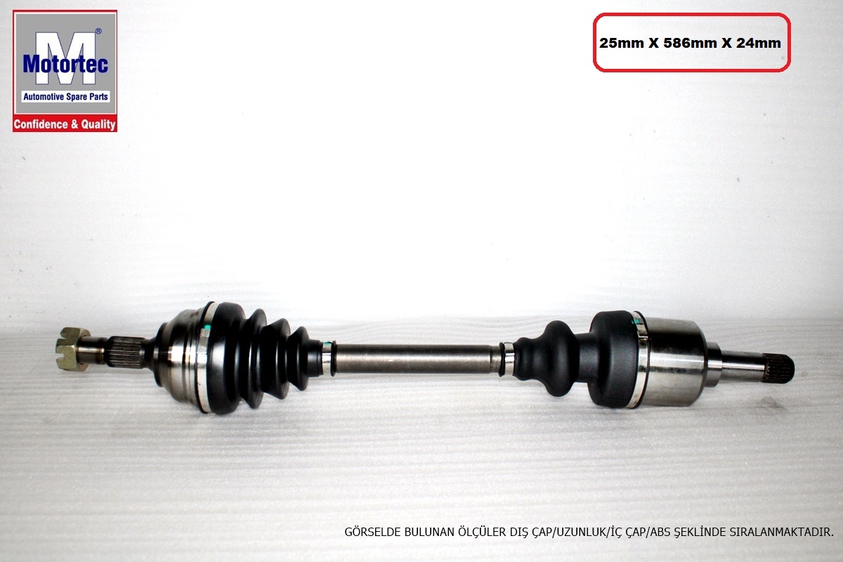 AKS KOMPLE (SOL)(586,00MM) PEUGEOT PARTNER 1.6 01-08 / 1.8 D 96-02 / 1.9 D 96-15 / CITROEN BERLINGO 98-11 / XSARA 98-05