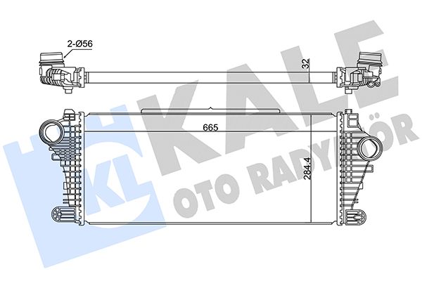 INTERCOOLER OPEL INSIGNIA B 1.5 17=> 1.6TURBO 18=> [665X284,4X32]