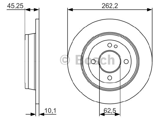 FREN DİSKİ (ARKA)(262,1M) HYUNDAI ACCENT IV 1.4 10-17 / 1.6 10-17 / İ20 1.0 16- / 1.1 CRDI 14- / 1.2 14- / 1.4 15- / KIA RIO III 1.1 CRDI 11- / 1.2 14-17 / 1.25 11-17 / 1.4 11-