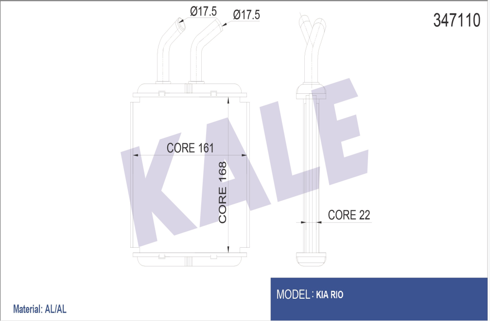 KALORİFER RADYATÖRÜ (BRAZING) KIA RIO 1.3-1.5-1.5 16V (00-05)