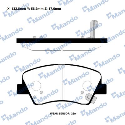 DİSK BALATA (ÖN) HYUNDAI ACCENT IV 1.4-1.6-1.6 CRDİ 10- / İ20 1.1 CRDİ-1.2-1.2 LPG-1.4-1.4 CRDİ 14- / KIA RIO III 1.1 CRDİ-1.2 CVVT-1.25 CVVT-1.4 CRDİ 11-