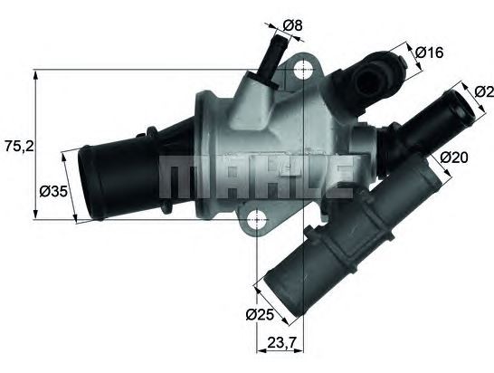 TERMOSTAT (88°C) FIAT DOBLO 1,9D 01-09