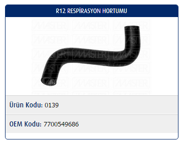 KARBÜRATÖR HAVA HORTUMU RENAULT R12