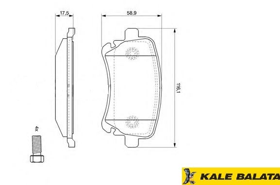 DİSK BALATA (ARKA) VW TRANSPORTER T5 03-