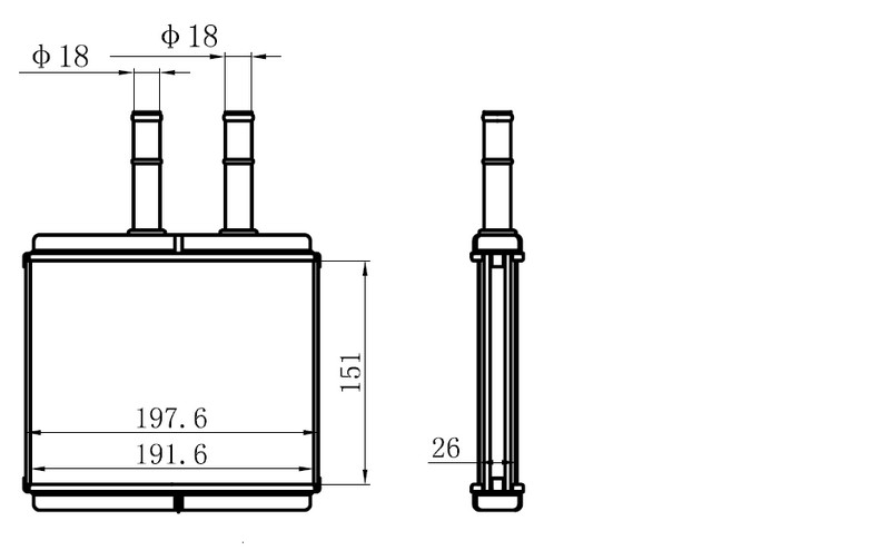 KALORİFER RADYATÖRÜ(KCH006) CHEVROLET KALOS A/M