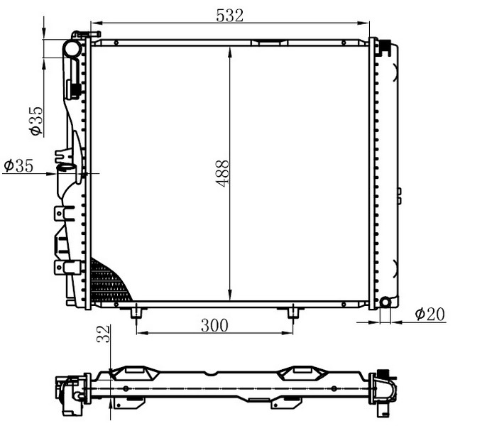 SU RADYATÖRÜ (BRAZİNG)(MT)(BME001) MERCEDES E 260/280/320 W124 84-