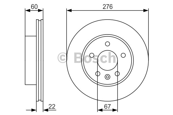 FREN DİSKİ (ÖN)(276MM) M.BENZ VITO 108 CDI-110 CDI-112 CD