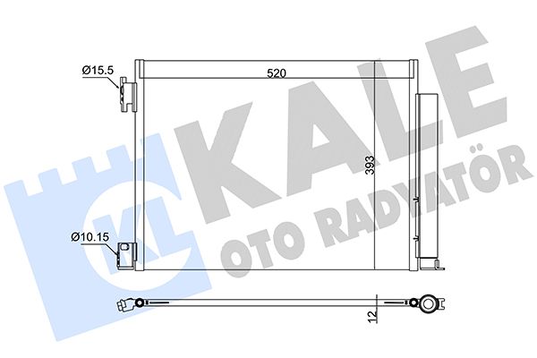 KLİMA RADYATÖRÜ RENAULT CLIO V / CAPTUR II 1.0/1.3TCE 1.5DCI 20=> - NISSAN MICRA V (K14) 1.0 16=> / JUKE (F16) 1.0 20=> KURUTUCU İLE [BRAZING AL/AL] [520X393X12]