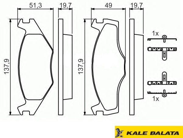 DİSK BALATA (ÖN) VW GOLF I-II /JETTA I-II /PASSAT I