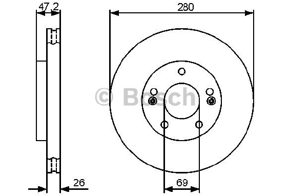 FREN DİSKİ (ÖN)(280MM) HYUNDAI I30 1.4 07-11 / 1.6 07-11 / 1.6 CRDI 07-11 / 2.0 CRDI 07-11 / İX20 1.4 10- / 1.4 CRDI 11- / 1.6 10- / 1.6 CRDI 11- / KIA CARENS III 10- / CEED 07-12 / CERATO II 10-13