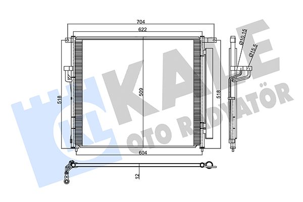 KLİMA RADYATÖRÜ (BRAZİNG)(KURUTUCULU) FORD RANGER 2.2TDCI 3.2TDCI 4X4 11-