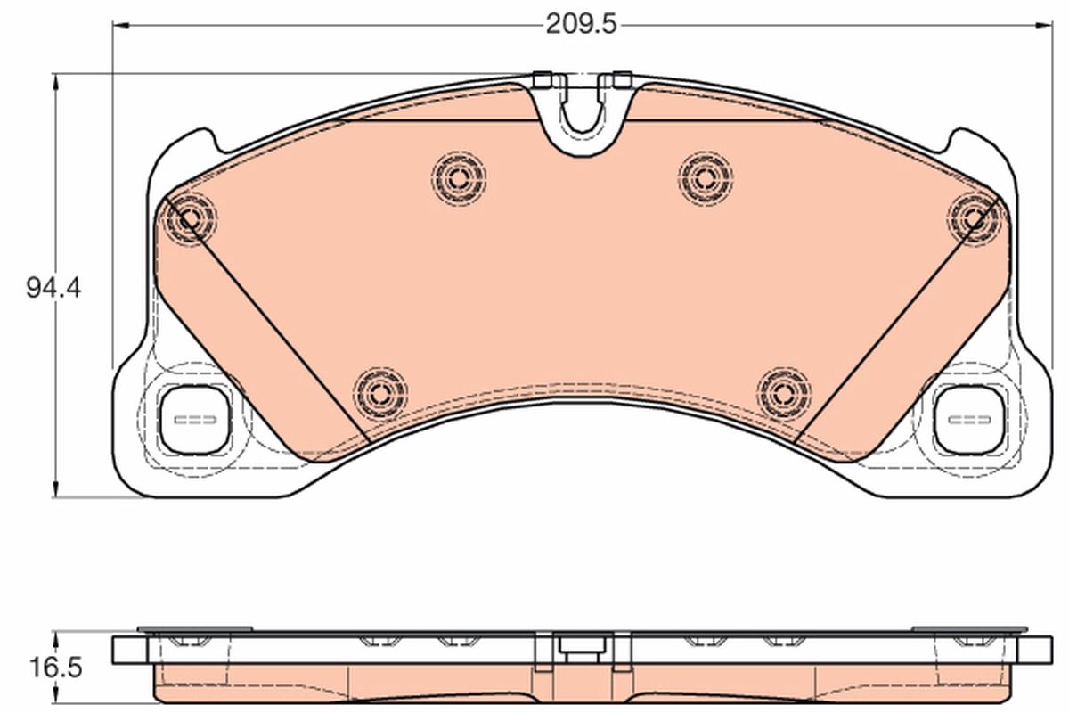 DİSK BALATA (ÖN) VW TOUAREG 3.0 V6 TDI-3.6 V6 TDI-4.2 V8 TDI 10- / PORSCHE CAYENNE 3.0D-4.2 SD 12-