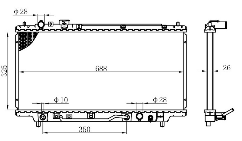 SU RADYATÖRÜ (BRAZİNG)(AT)(BMZ002) MAZDA 323 94-