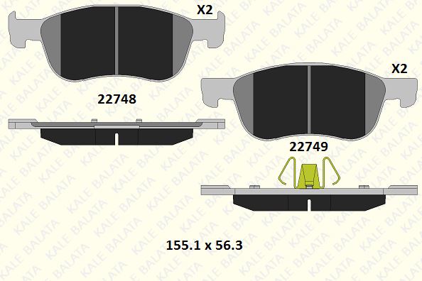 DİSK BALATA (ÖN) FORD FIESTA VII