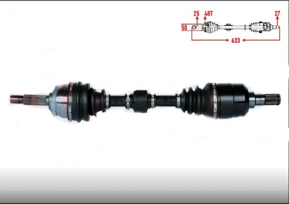 AKS KOMPLE (SOL)(ABSLİ)(633mm ABS-48) HYUNDAI ERA 1.5 CRDI 06-